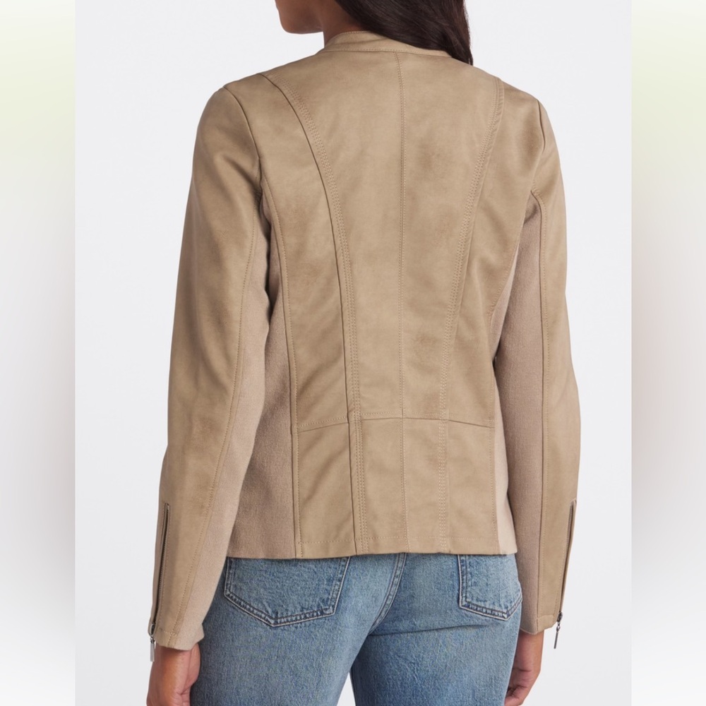 Mo-Ka Ebele Faux Leather Moto Jacket XL - Picture 2 of 10